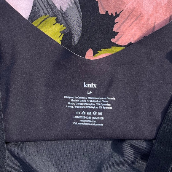 Knix Pink and Green Asymmetrical Sleeveless Bodysuit - Picture 2 of 5